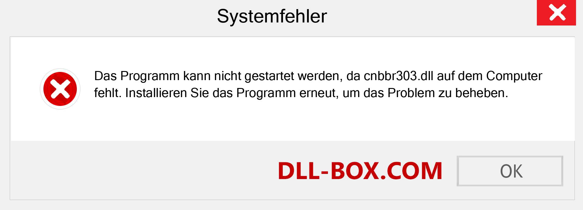 cnbbr303.dll-Datei fehlt?. Download für Windows 7, 8, 10 - Fix cnbbr303 dll Missing Error unter Windows, Fotos, Bildern